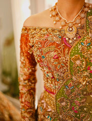 Burnt orange lehenga
