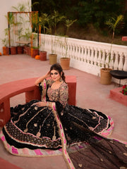 Luxury Black&Pink Gown