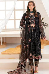 Good Looking Pakistani Black Color Salwar kameez With Dupatta work