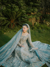 Luxury Pastel Mint Pakistani Bridal Lehenga – Heavily Embellished Walima Outfit