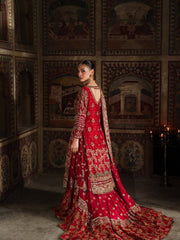 Shehzadi-e-Khaas | Royal Crimson Hand-Embellished Heritage Lehnga #TA 001