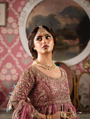 Gul-e-Zar | Hand-Embellished Royal Magenta Pishwas