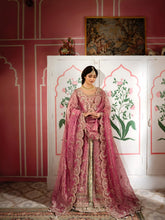 Gul-e-Zar | Hand-Embellished Royal Magenta Pishwas