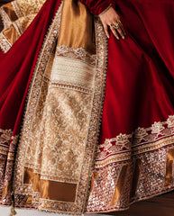 Crimson Royal Zardozi Anarkali Set
