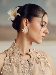 Pearl Dust – Embellished Halter Angrakha with Pleated Sharara