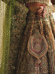 The Amber & Olive Hand-Embellished Bridal Lehenga Choli