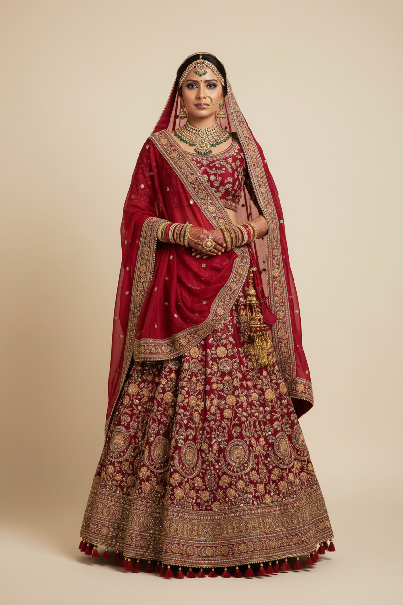 Indian Red Bridal Wear
