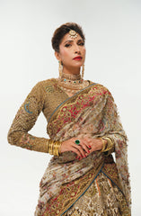 Meherma - White Bridal Lehenga Choli with Multicolor Sucha Taanka & Zardozi Work