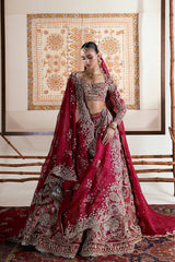 Indian Bridal Dress in Red Lehenga and Choli Style
