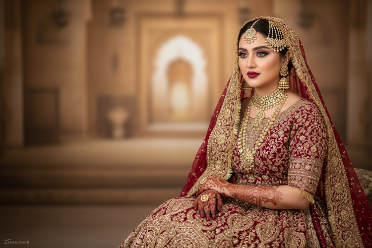 Kanwal Aftab pakistani tiktoker wear bride dress
