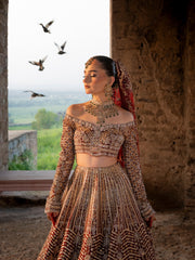 The Royal Zardozi Off-Shoulder Bridal Lehenga