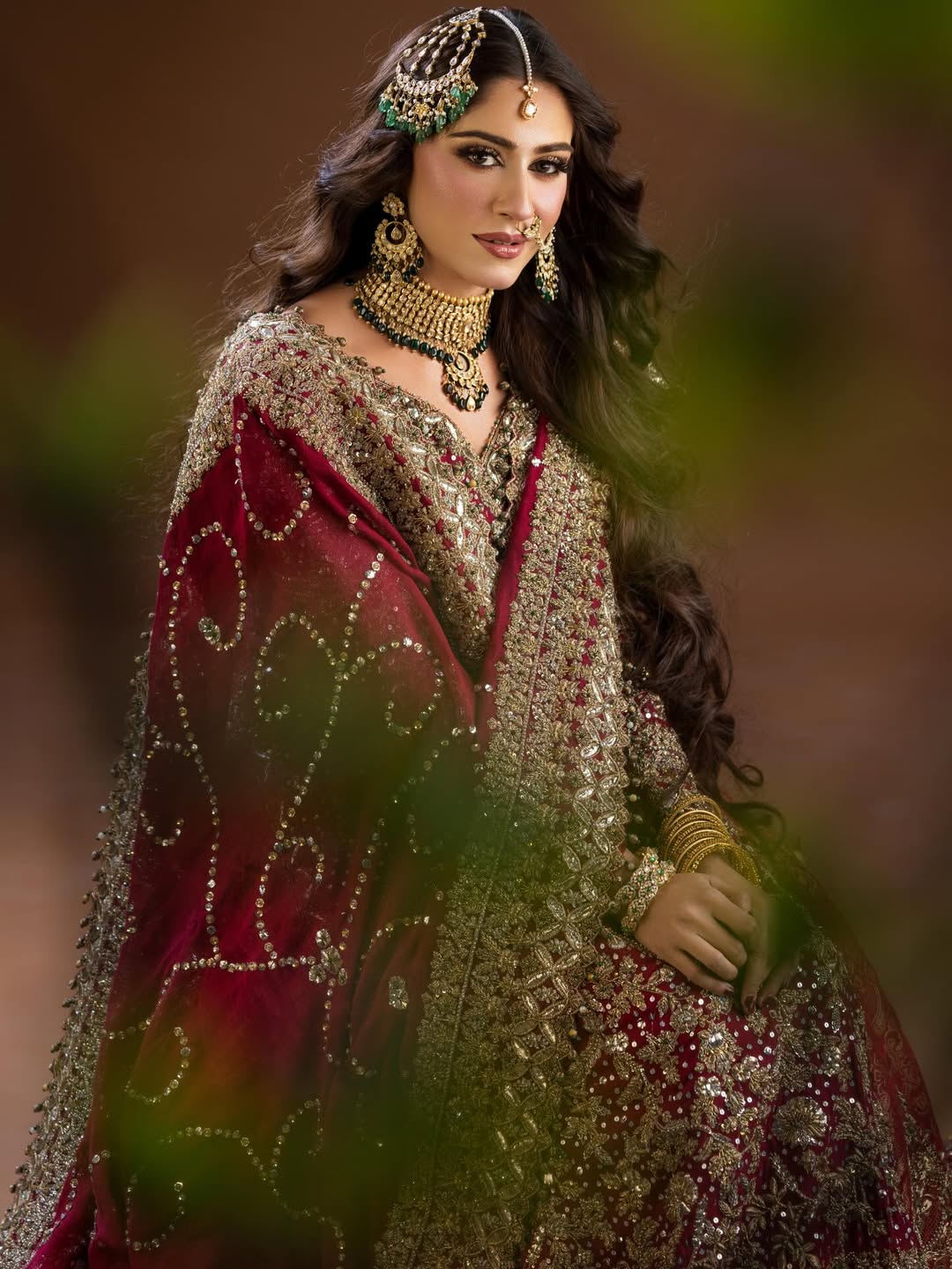 The "Maharani" Maroon Bridal Suit: Handcrafted Luxury Wedding Wear