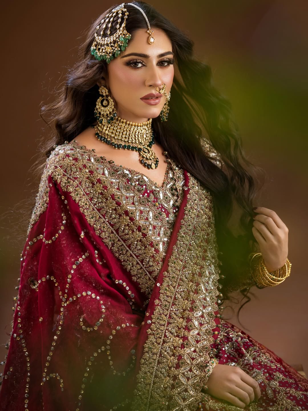 The "Maharani" Maroon Bridal Suit: Handcrafted Luxury Wedding Wear