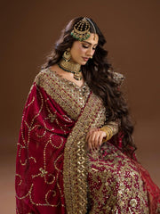 The "Maharani" Maroon Bridal Suit: Handcrafted Luxury Wedding Wear