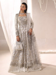 Silver Flora Peshwas & Lehenga Ensemble