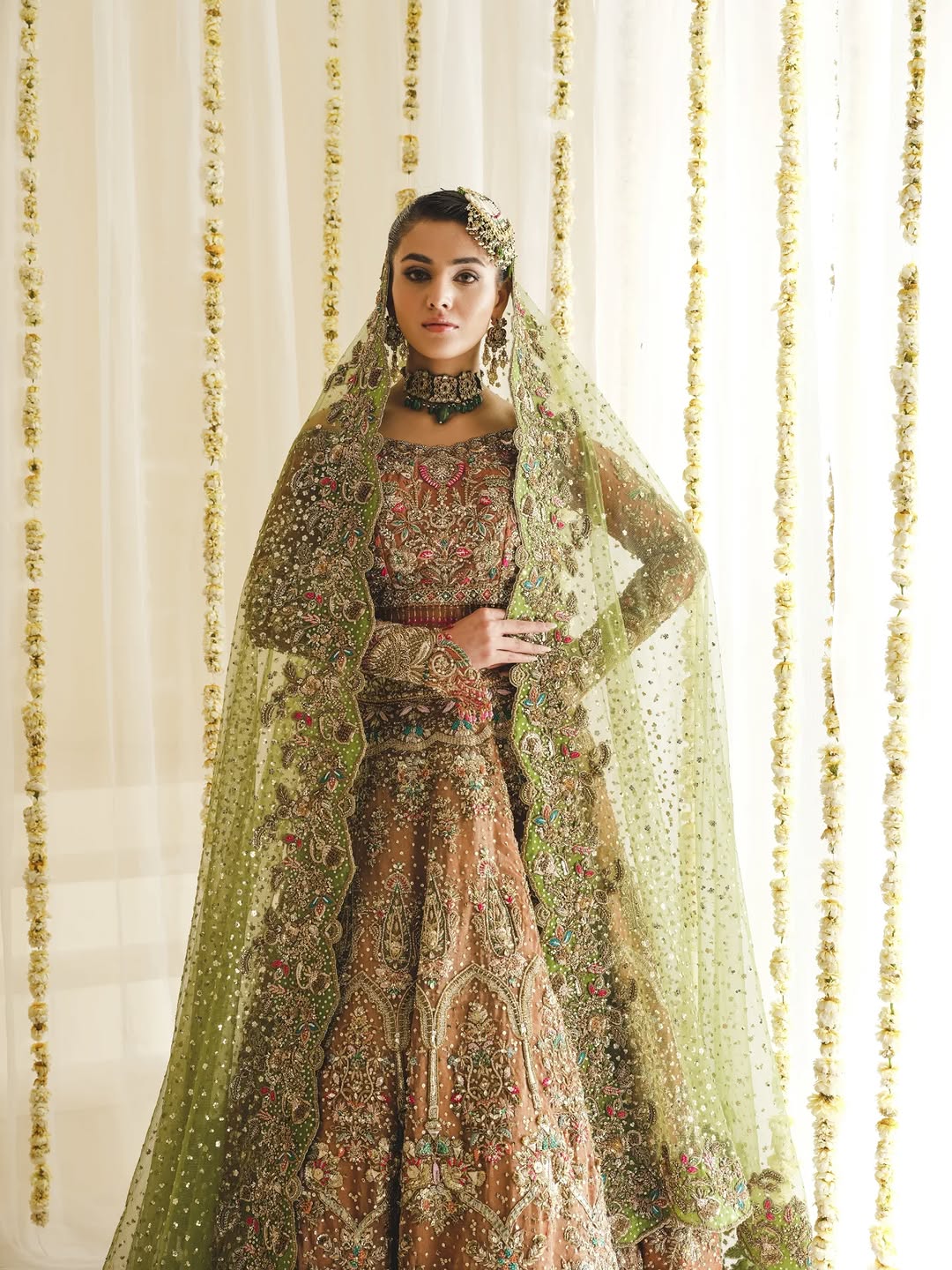 The Amber & Olive Hand-Embellished Bridal Lehenga Choli