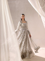 Silver Flora Peshwas & Lehenga Ensemble