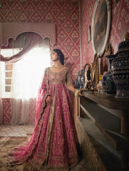 Gul-e-Zar | Hand-Embellished Royal Magenta Pishwas