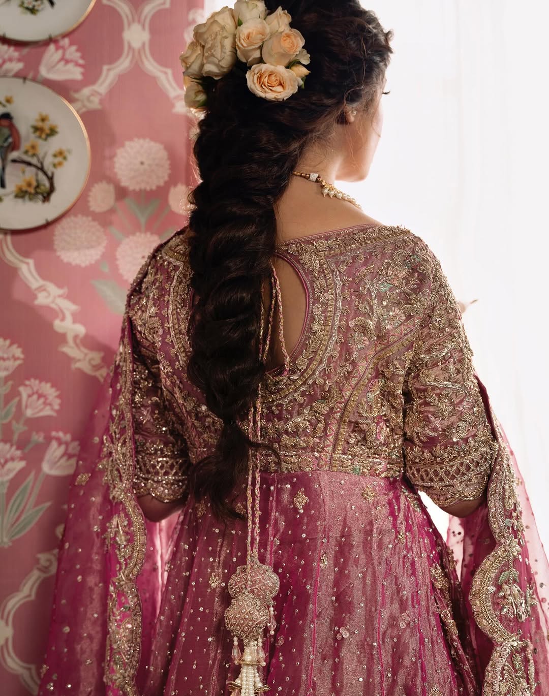 Gul-e-Zar | Hand-Embellished Royal Magenta Pishwas