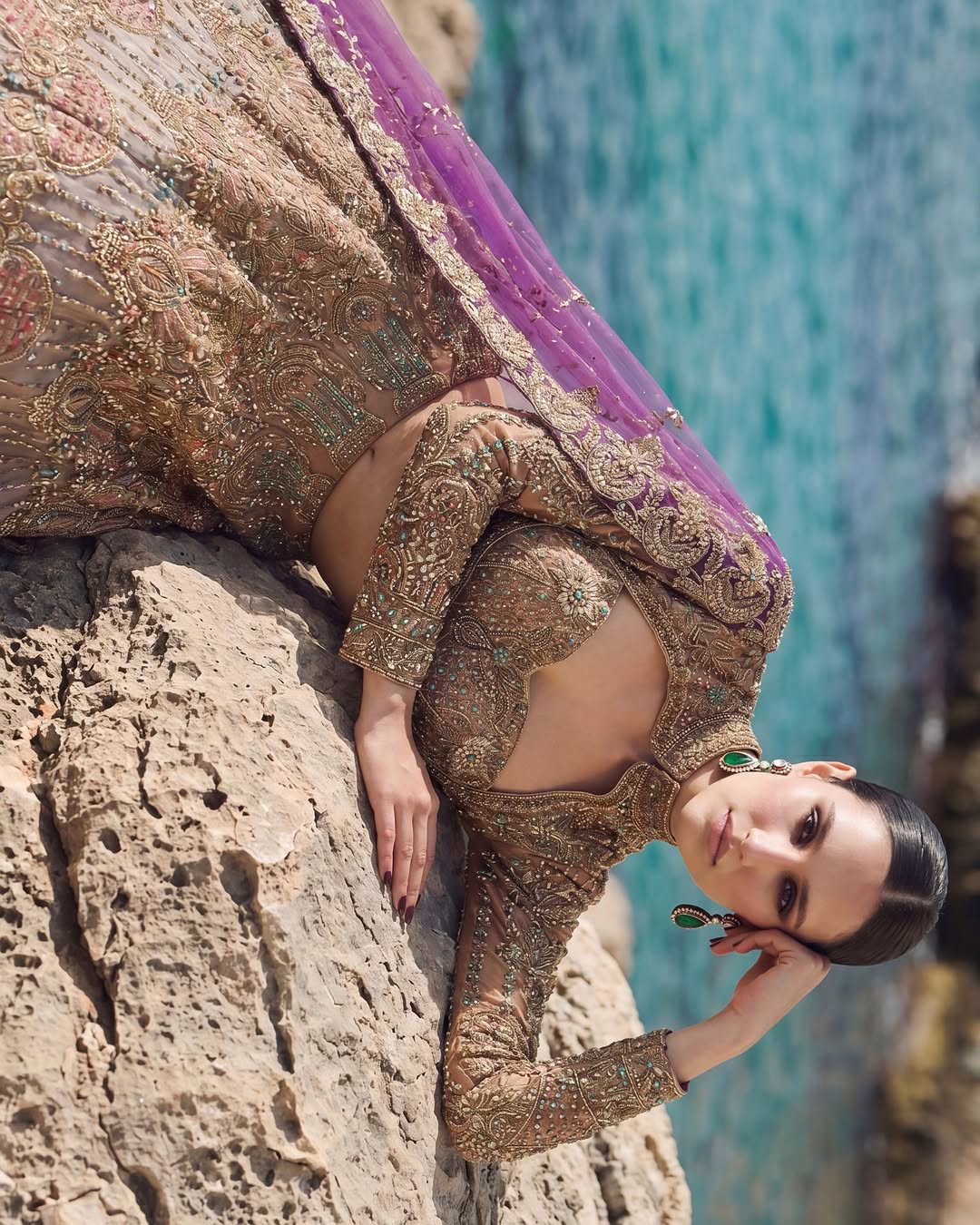 Luxury Hand-Embellished Pastel and Gold Bridal Lehenga – Traditional Zardozi Wedding Dress