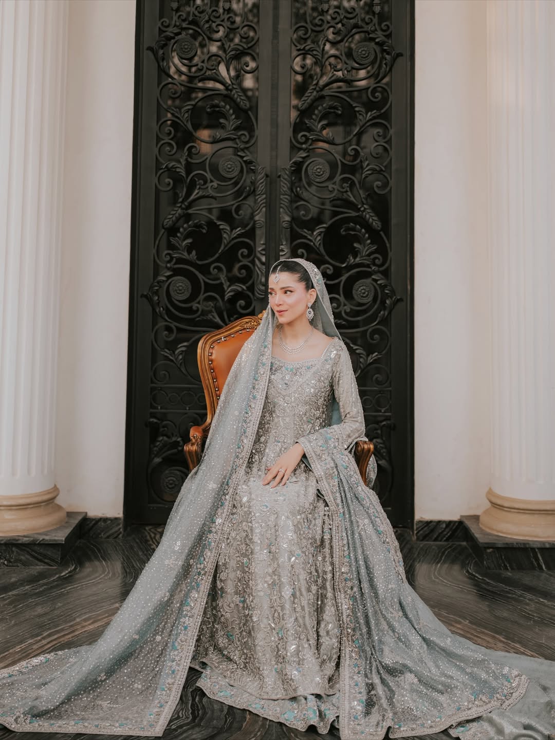 Luxury Pastel Mint Pakistani Bridal Lehenga – Heavily Embellished Walima Outfit