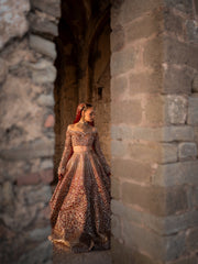 The Royal Zardozi Off-Shoulder Bridal Lehenga