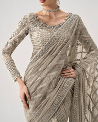 Luxury Embellished Net Saree | Designer Wedding & Festive Wear Saree